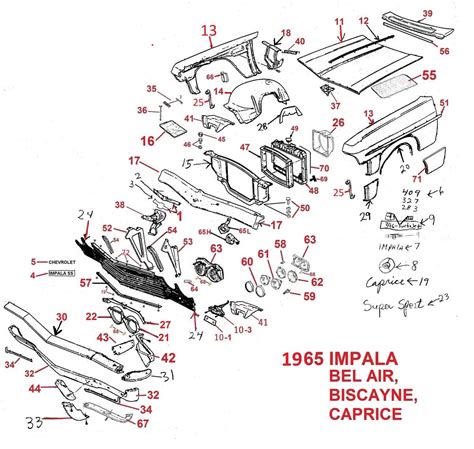 chevy impala parts diagram